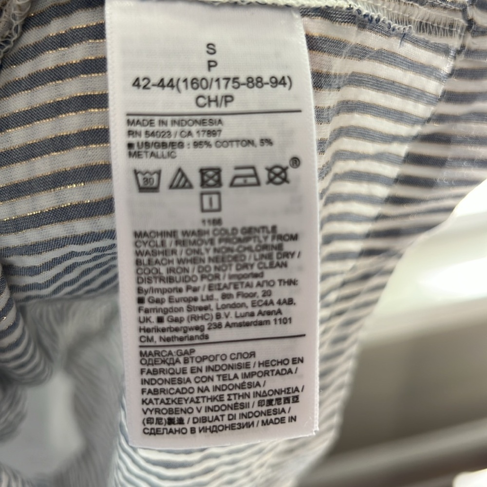 NWT Gap Striped Gray Midi Dress Size Small - Picture 4 of 10